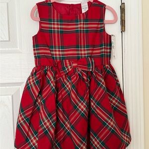 Red Plaid Sleeveless Dress